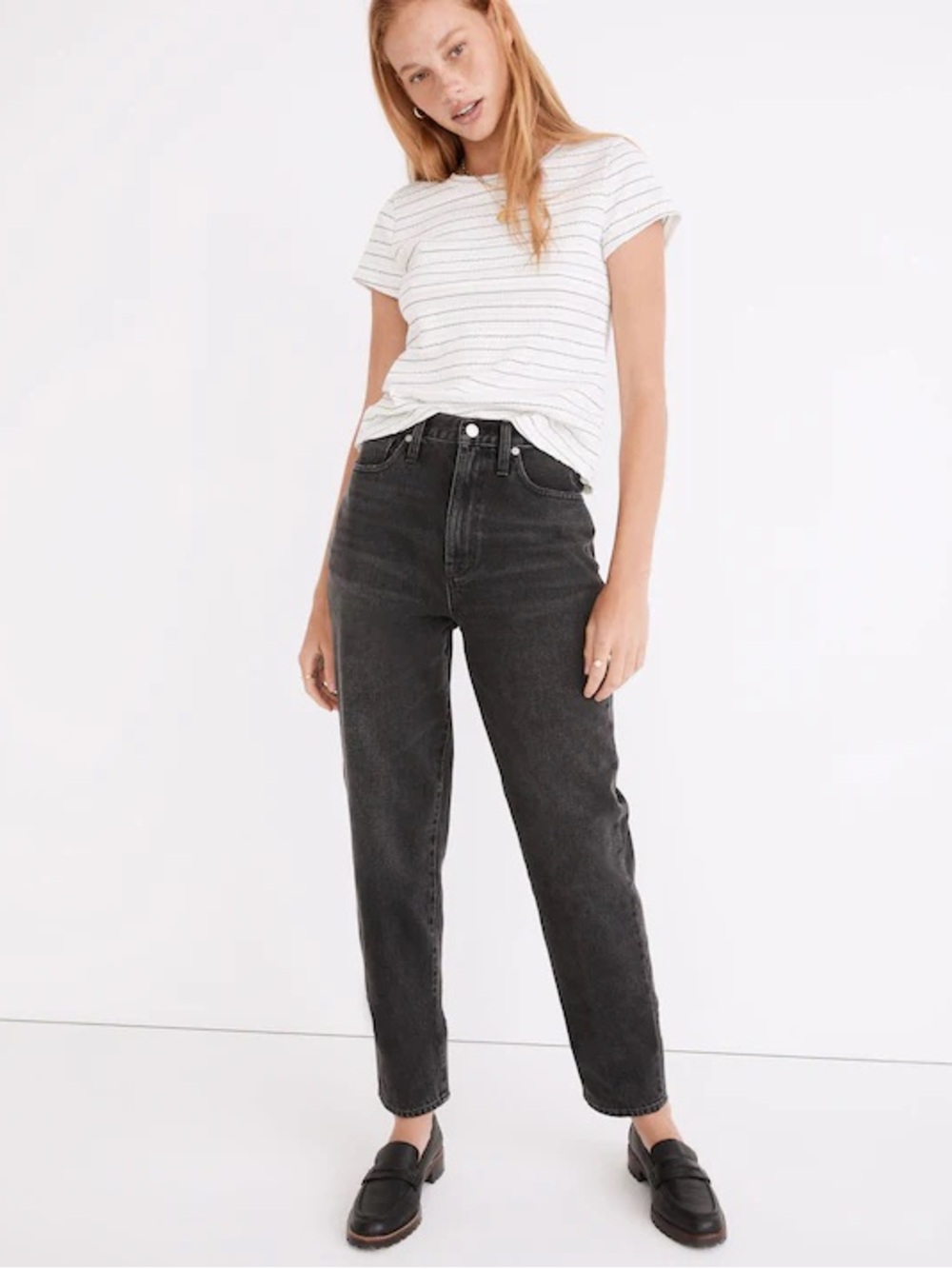 Madewell Baggy Tapered Jeans Black Wash Jeans Size 29 NWT